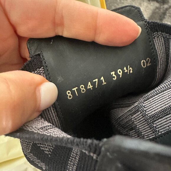 FENDI Domino Signature FF Logo Leather Biker Combat Ankle Boots Heels - Picture 14 of 15